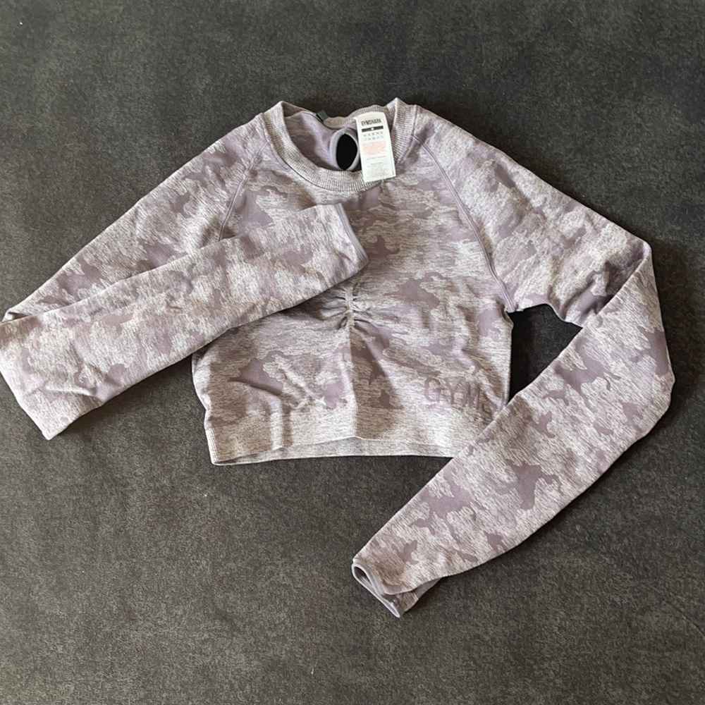 Gymshark camo seamless crop top